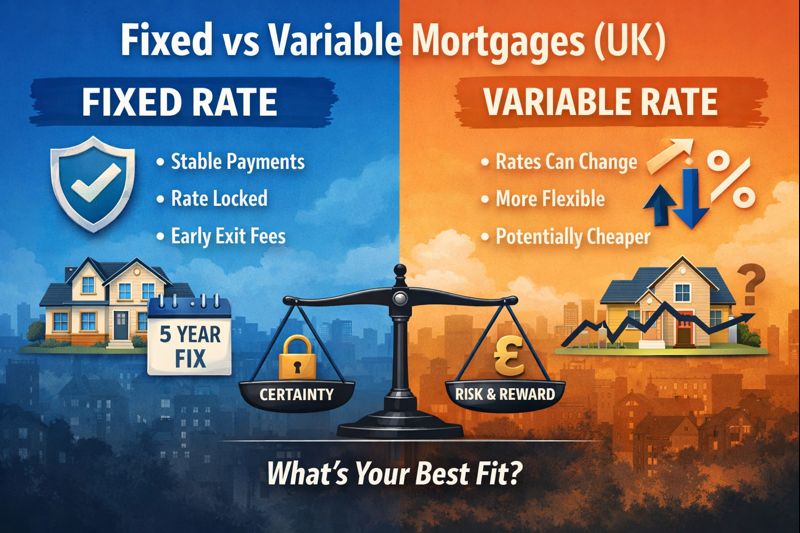 fixed rate or variable rate mortgage uk